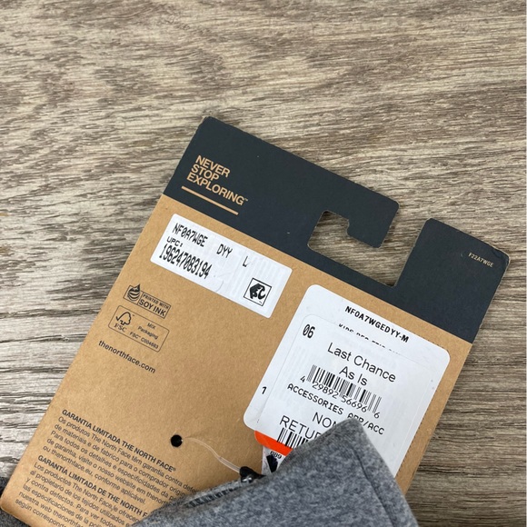 The North Face Kids Recycled ETIP Glove In Heather Grey NWT - Picture 12 of 12